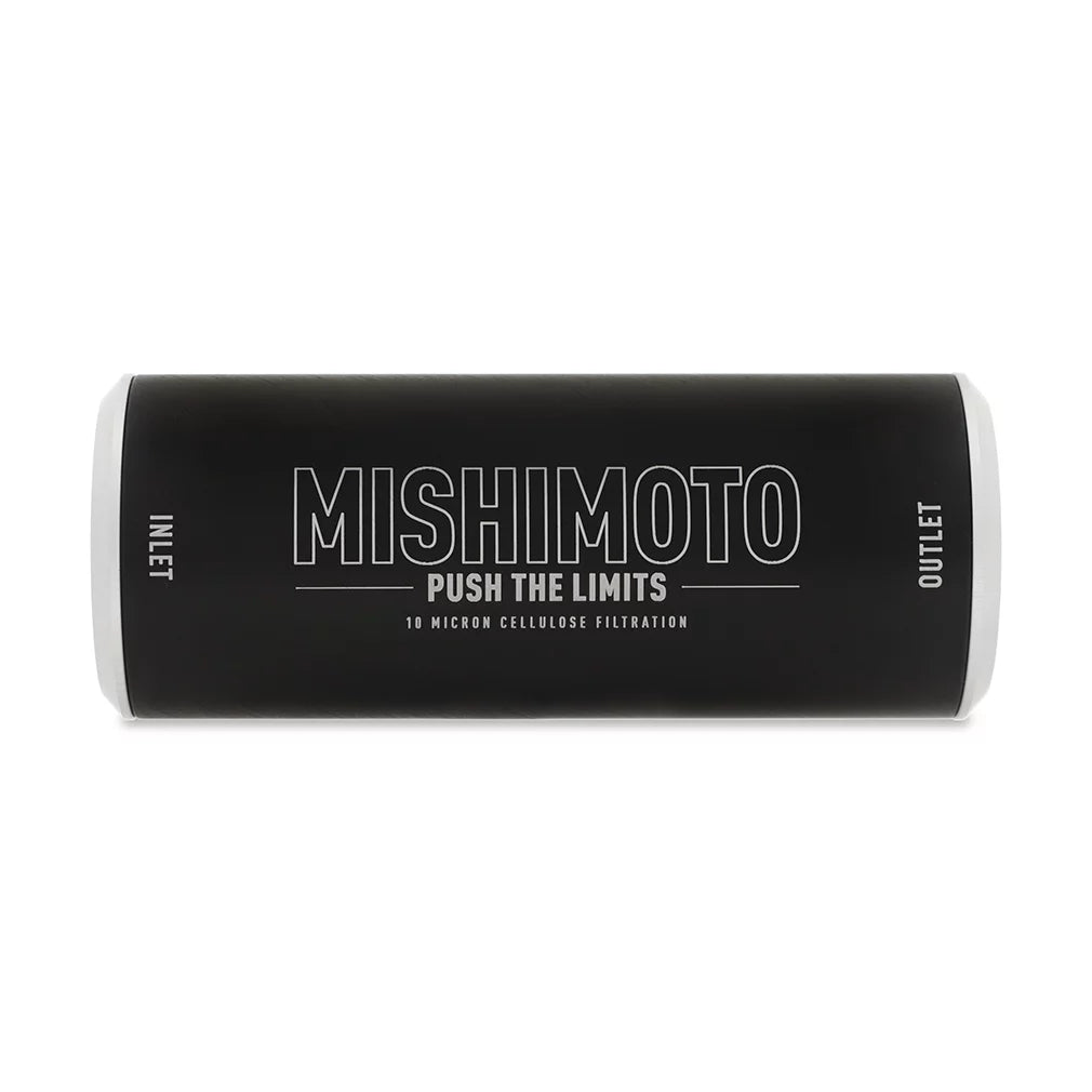 Mishimoto High-Performance -10AN Fuel Filter, Slim, 10-Micron Cellulose Insert