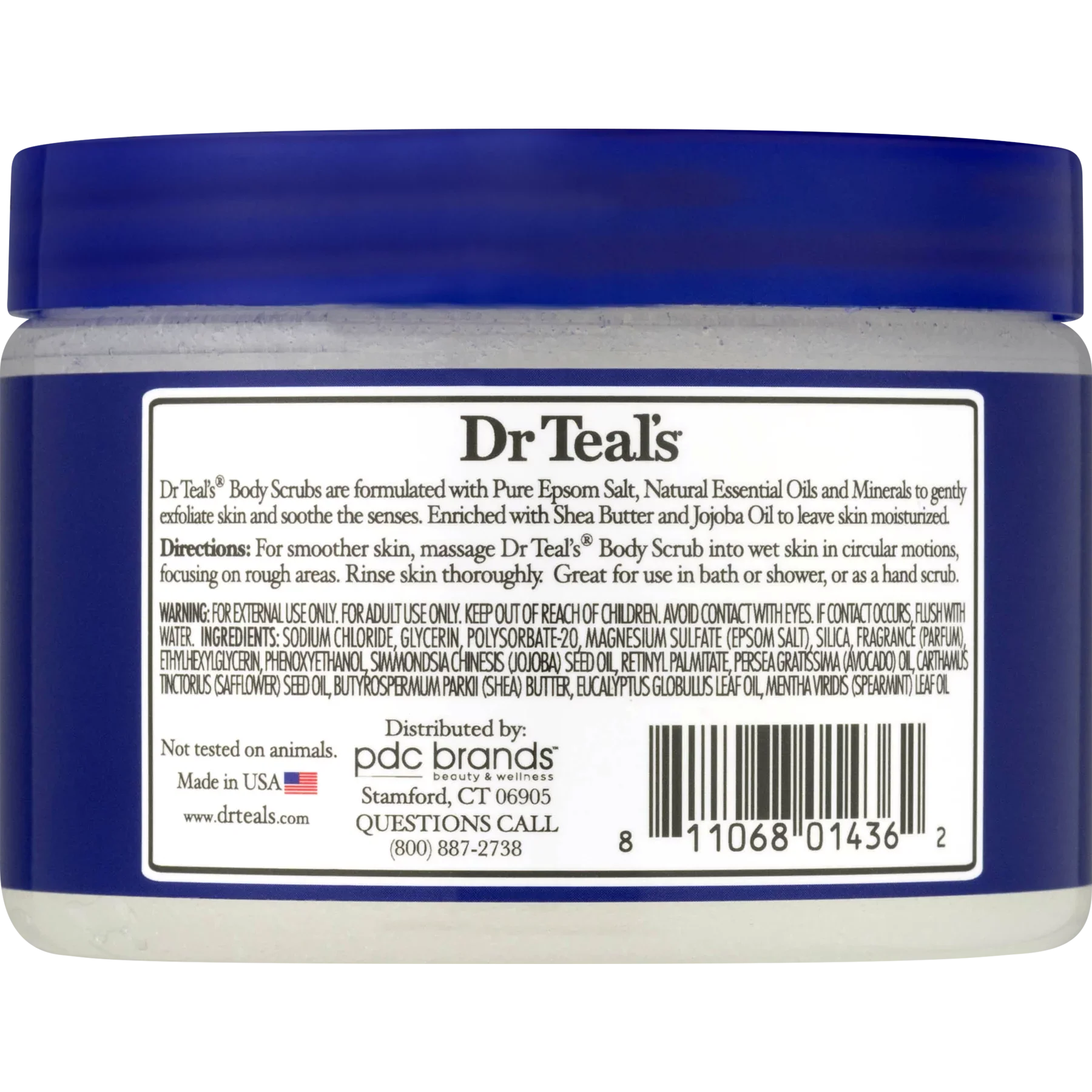 Dr Teal's Exfoliate & Renew Eucalyptus & Spearmint Epsom Salt Body Scrub, 16 oz (Pack of 3)