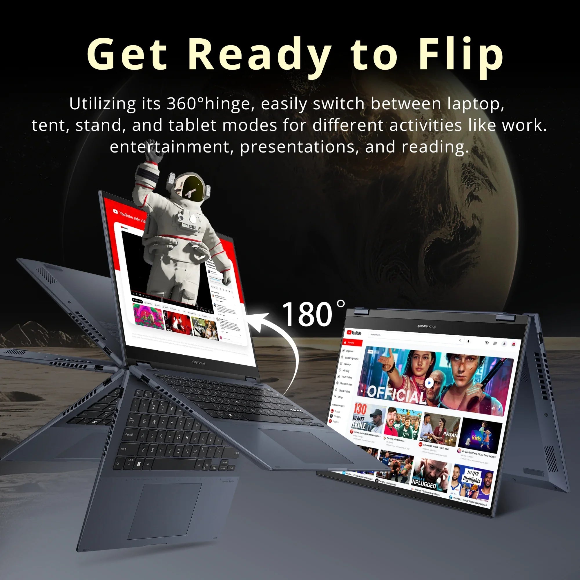ASUS Vivobook S 14 Flip 14" FHD Touch Display, Core i5-12500H CPU, 8GB DDR4 RAM, 512GB SSD, NumberPad, Thunderbolt 4, Windows 11 Home, Quiet Blue, Hotface 32GB USB Card