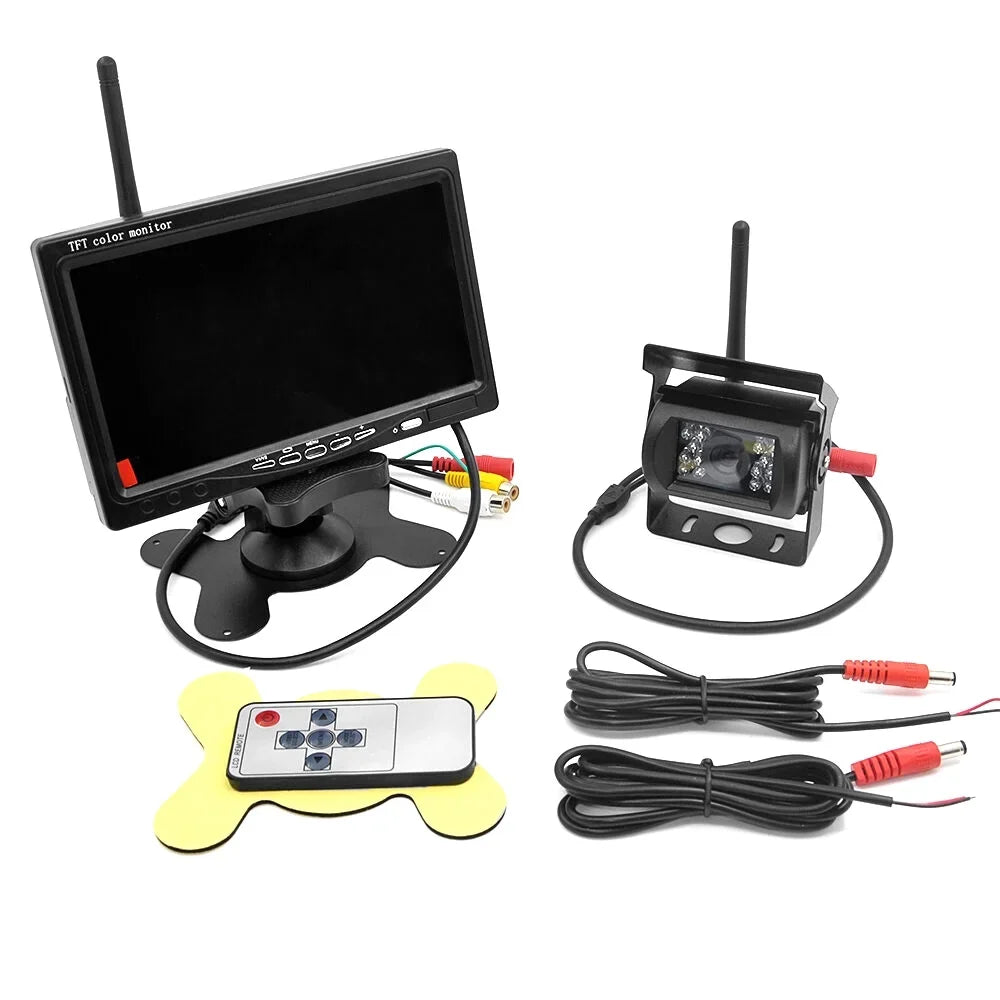 Willstar 7 Inch Car Monitor Car Monitor Wireless Parking Assist Lcd Display Truck Rear Camera Truck Engineering Vehicle Visualizer Car Navigation Front Rear Monitor Night Vision Function