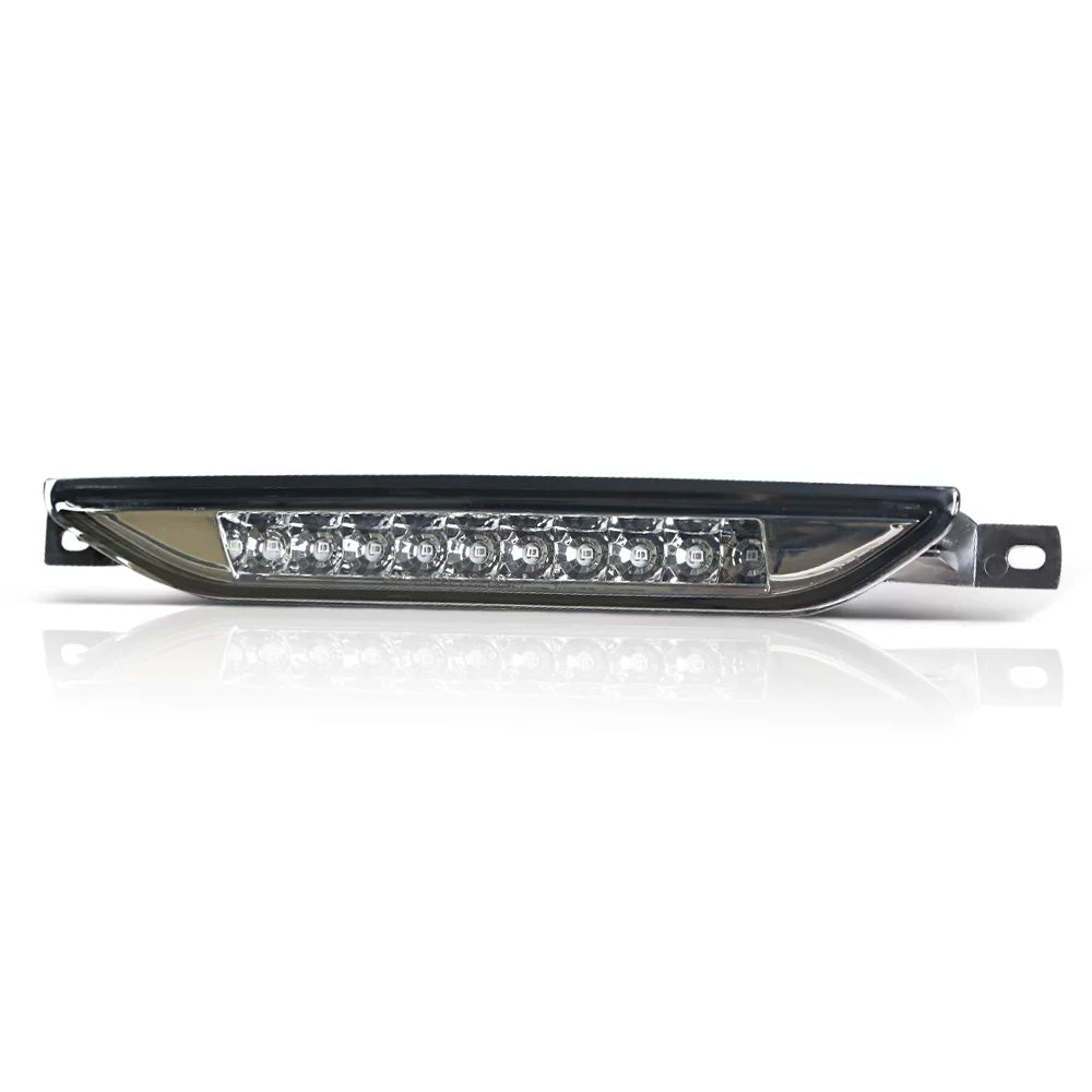 For 2007-2017 Dodge Caliber Durango Jeep Compass Grand Cherokee Rear LED 3rd Third Brake Light Tail Stop Lamp Chrome Housing Smoked Lens 14 15 16