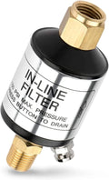 NEIKO 30253A Water and Oil Separator for Air Line | 1/4" NPT Inlet and Outlet | 150 PSI | Air Compressor and Air Tool Accessory | Protect Lifespan of Pneumatic Tools | Optimize Performance, Black