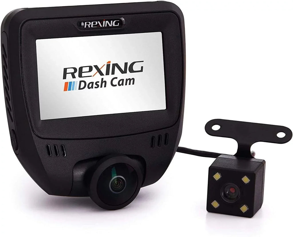 Open Box Rexing V360 360 Degree Wide Angle Dual Channel Dashboard Camera - Black