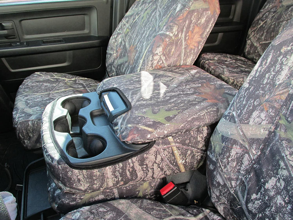D1334 Suitable with 2013-2019 and 2020 Classic Dodge Ram 1500-3500 Cab Front 40/20/40 with opening console with 3 cupholders, 20 section does not open. In NCLC Camouflage Endura