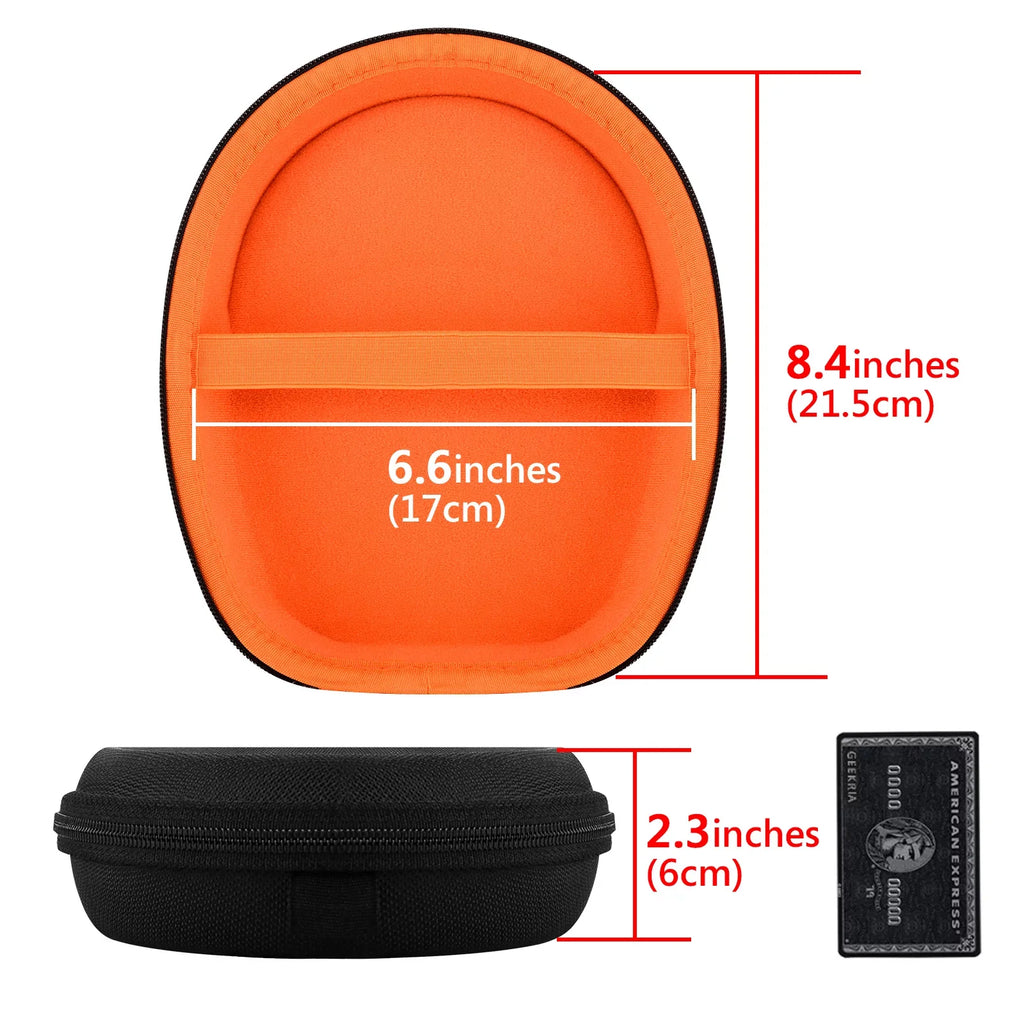 Geekria Shield Headphones Case Matching with Jabra Evolve 65, 65UC, 40, 40 UC, 20 UC Case, Replacement Hard Shell Travel Carrying Bag (Black)