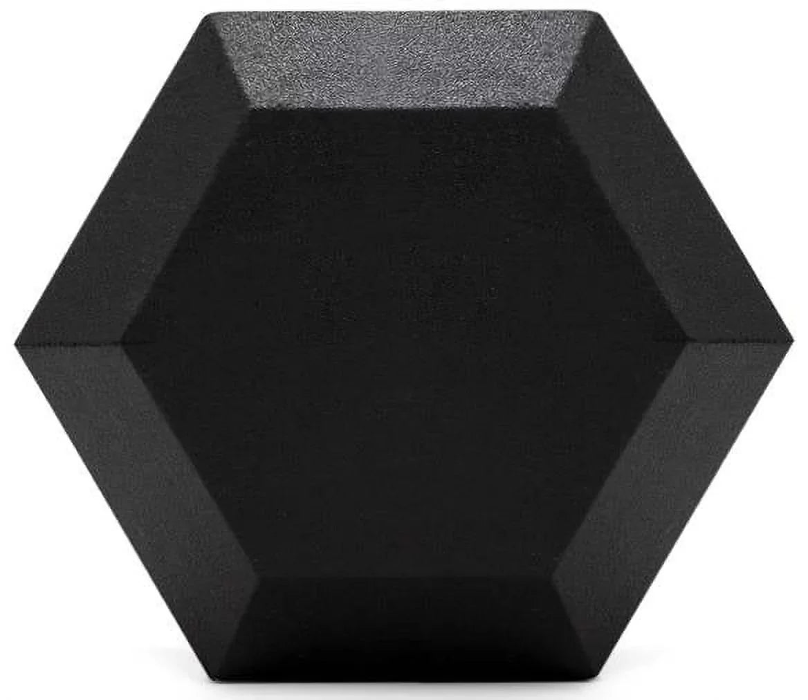 French Fitness Rubber Coated Hex Dumbbell 110 lbs (New)