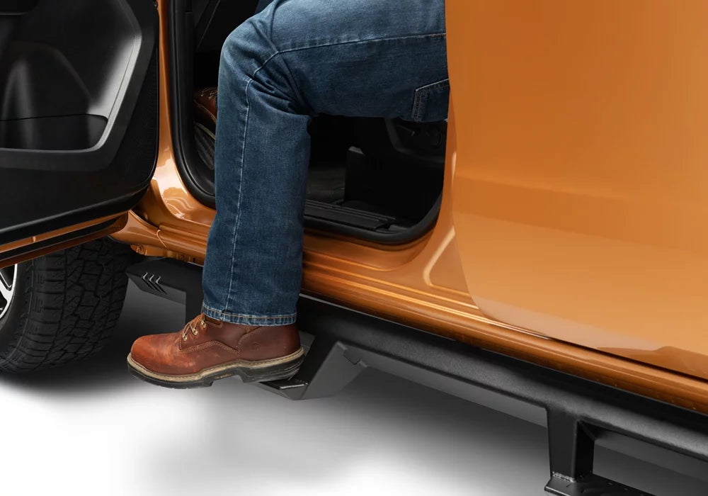N-Fab by RealTruck Epyx Steps | Textured Black, Cab Length | Exf19Cc-Tx | Matching with 2019-2020 Ford Ranger Crew Cab All Beds, SRW Gas