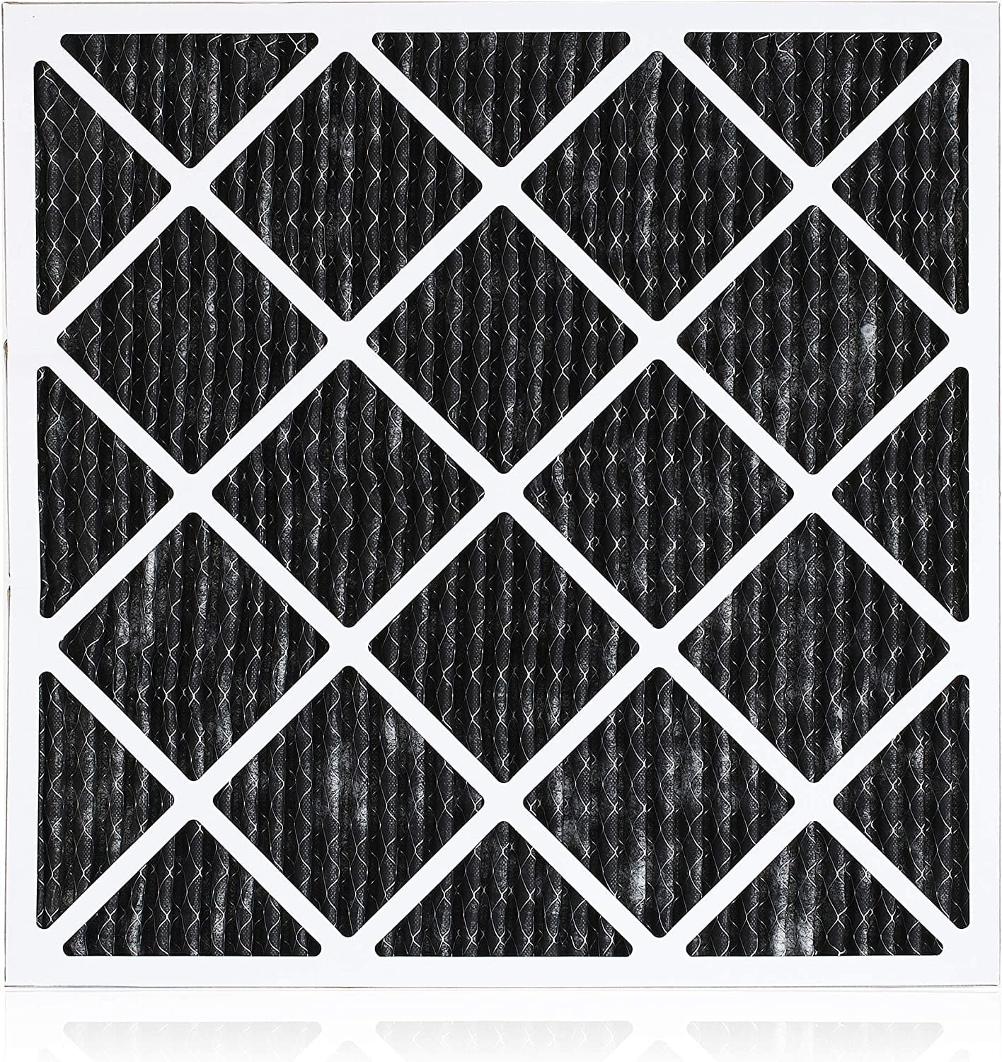 Filterbuy 14x18x1 MERV 8 Odor Eliminator Pleated HVAC AC Furnace Air Filters with Activated Carbon (3-Pack)