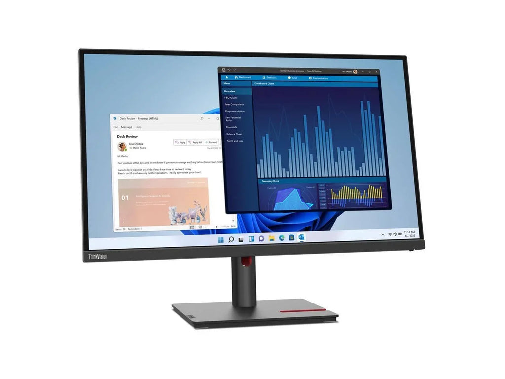 Lenovo ThinkVision T27p-30 27" 4K UHD LCD Monitor - 16:9 - Black - 27" Class - In-plane Switching (IPS) Technology - 3840 x 2160 - 1.07 Billion Colors - 350 Nit - 4 ms - 60 Hz Refresh Rate -