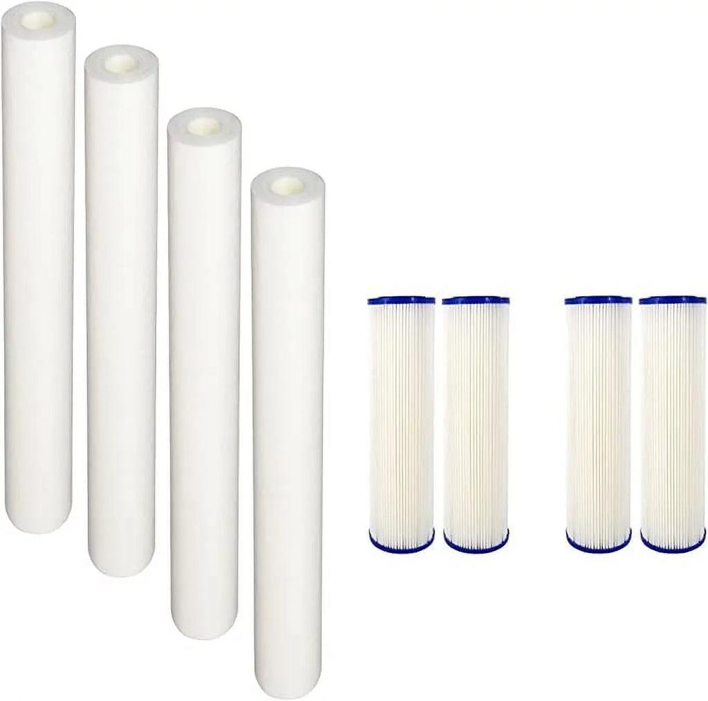 CFS Fitting with EQ-304-20 and EQ-PFC.35 Whole House Water Filters Pre Filters and Sub Micron Post Filters (8)