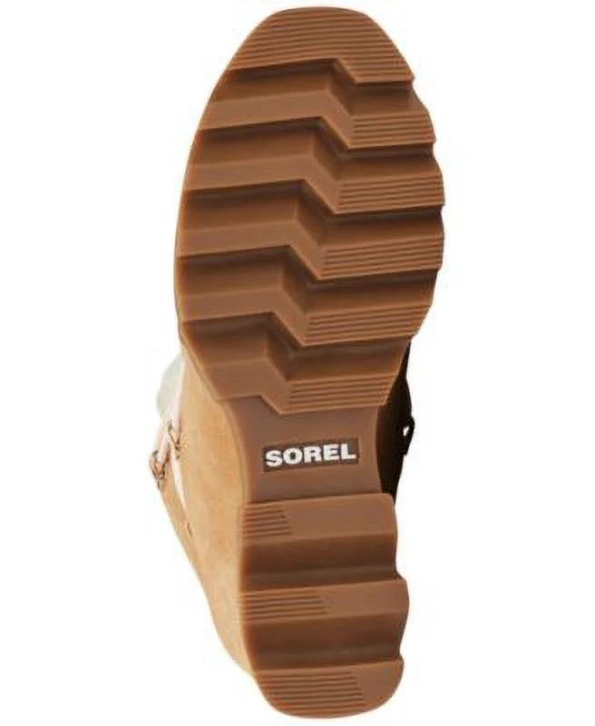 SOREL Womens Beige Shearling Tongue Padded Round Toe Lace-Up Leather Booties 5