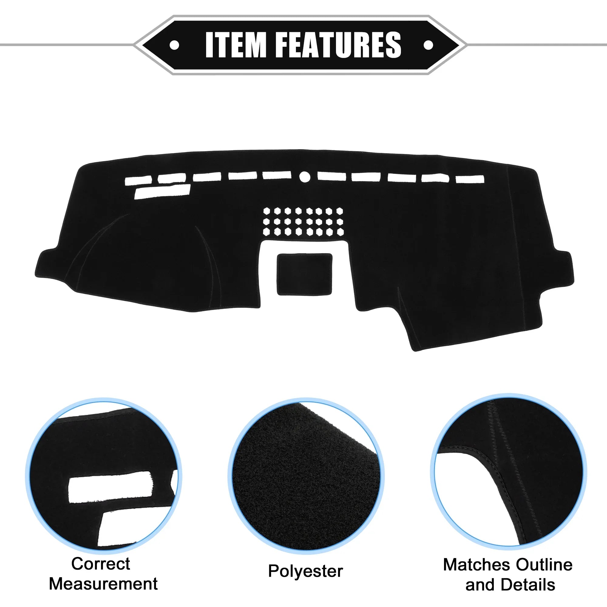 Unique Bargains Car Center Console Dashboard Protection Mat Suitable for Ford F150 2015-2020 Protective Polyester