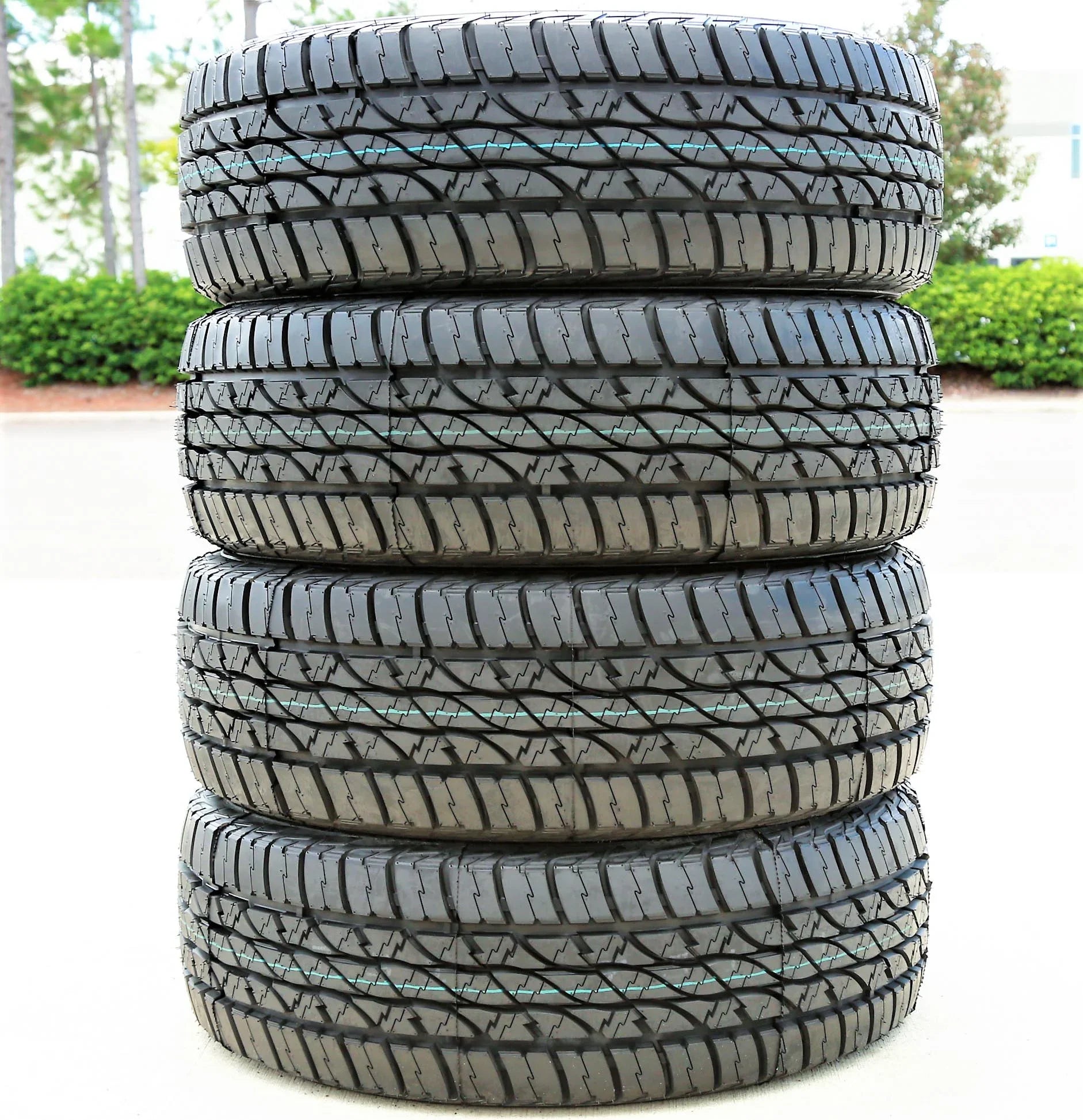 Set of 4 (FOUR) Accelera Omikron A/T LT 265/75R16 123/120Q E 10 Ply AT All Terrain Tires Fits: 2000-02 Dodge Ram 2500 Base, 2013-14 Toyota FJ Cruiser Base