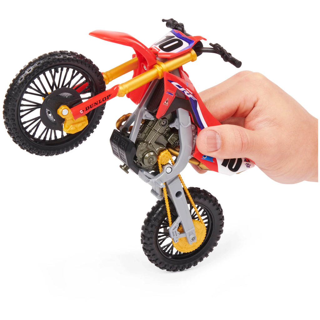 Supercross, Authentic Justin Brayton 1:10 Scale Collector Die-Cast Motorcycle Replica with Display Stand