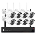 MIXFEER 8CH 1080P Wireless Camera System, 8Channel 1080P CCTV NVR + 8PCS 1080P 2.0MP Indoor Outdoor IP Cameras with Night Vision, Motion Alert, Tuya Smart App Remote Access, No Hard Drive