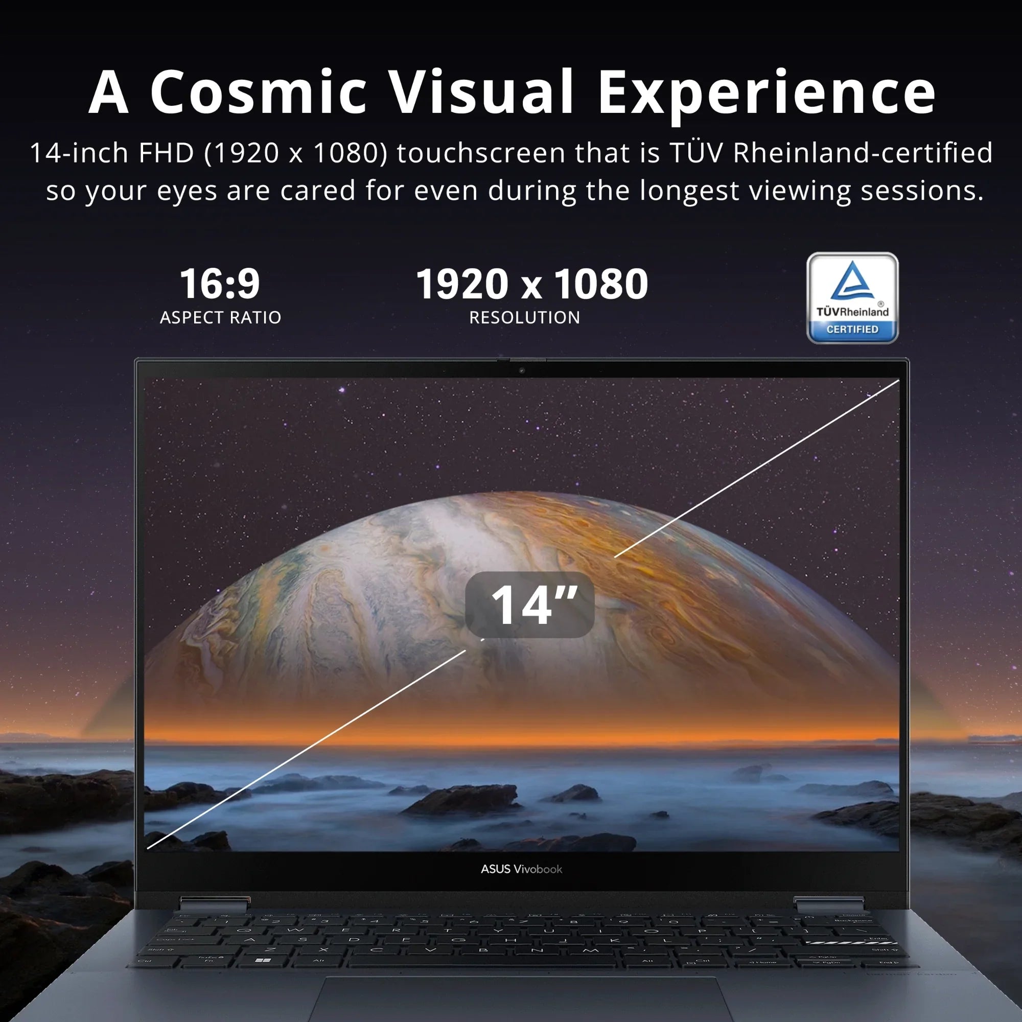 ASUS Vivobook S 14 Flip 14" FHD Touch Display, Core i5-12500H CPU, 8GB DDR4 RAM, 512GB SSD, NumberPad, Thunderbolt 4, Windows 11 Home, Quiet Blue, Hotface 32GB USB Card