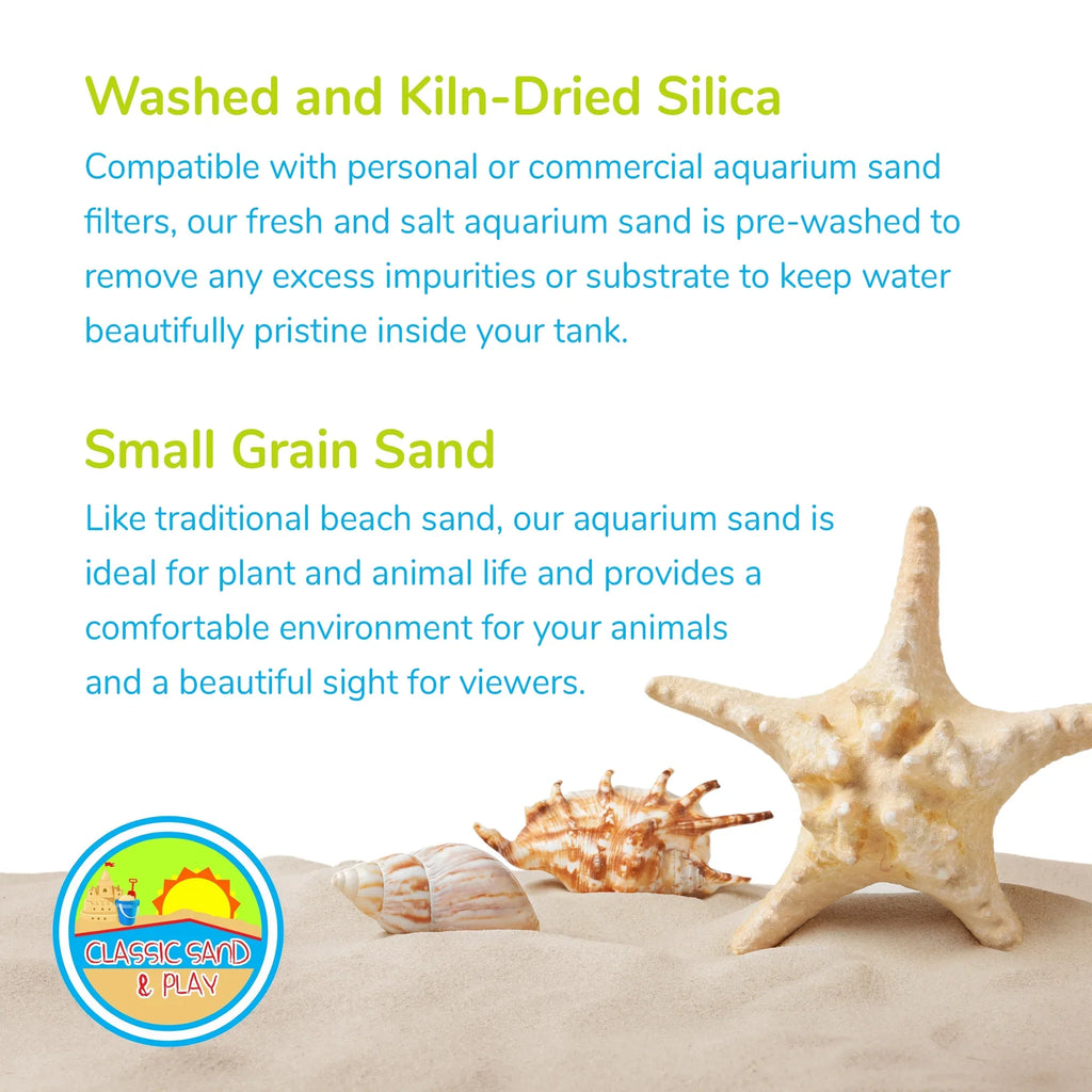 CLASSIC SAND & PLAY Natural Aquarium Sand for Freshwater and Saltwater Tanks, 40 lb. Yellow