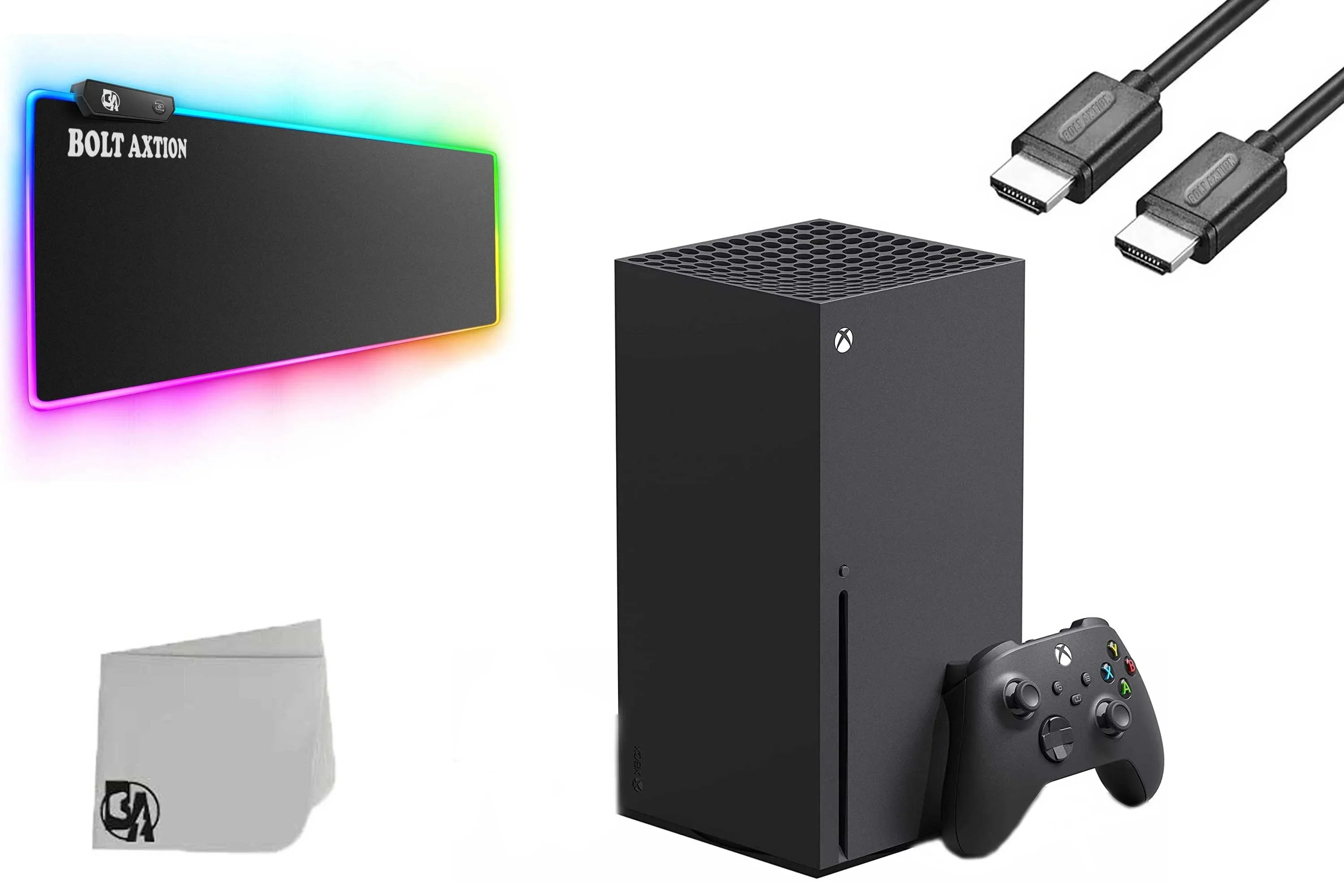 Xbox Series X 16GB Video Game Console Black with Gaming Mat BOLT AXTION Bundle Like New