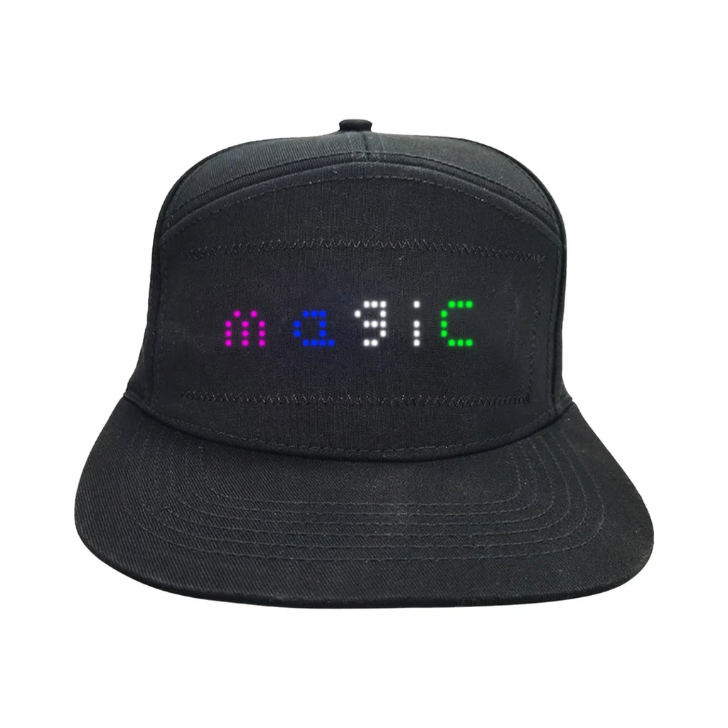 Color Display Hat Bluetooth Editing Tongue Hat Luminous Advertising Hat Sunshade Hat Women Ponytail Beach Cowboy Hats for Women Women's Hats Camping Hats Summer Fedora Happily Ever after Beach