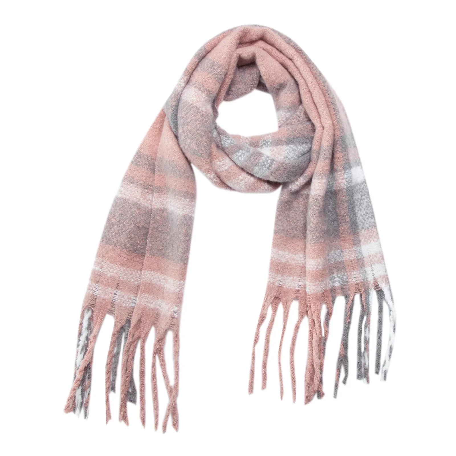 Women Scarf Soft Lightweight Scarves 2022 Christmas Gift For Women Fall Winter Scarf Classic Tassel Plaid Scarf Warm Soft Large Blanket Wrap Shawl Scarves 1 Pack Warm Scarf Thermal Scarf