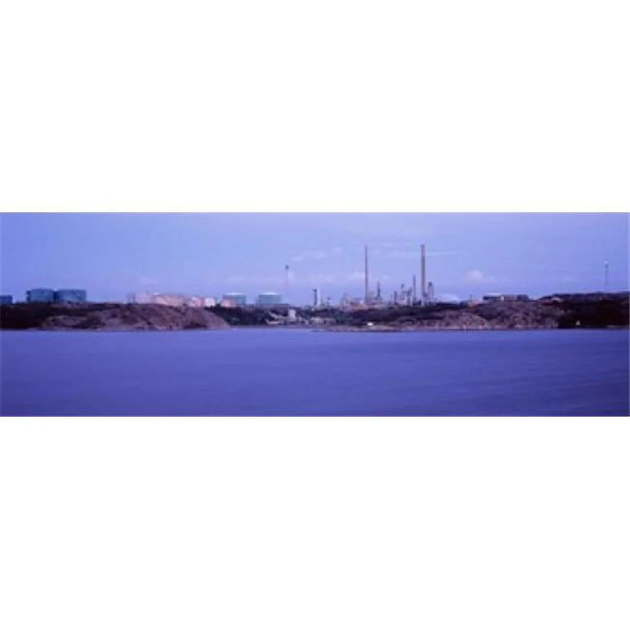Panoramic Images Oil refinery at the coast Lysekil Bohuslan Sweden Poster Print by Panoramic Images - 36 x 12