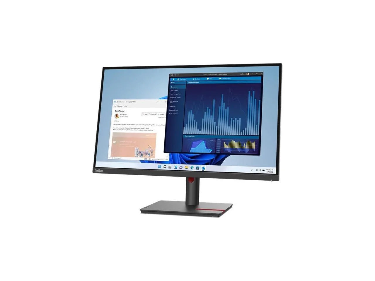 Lenovo ThinkVision T27p-30 27" 4K UHD LCD Monitor - 16:9 - Black - 27" Class - In-plane Switching (IPS) Technology - 3840 x 2160 - 1.07 Billion Colors - 350 Nit - 4 ms - 60 Hz Refresh Rate -