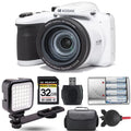 Kodak PIXPRO AZ405 Digital Camera (White)+ Extra Battery + LED - 32GB Kit