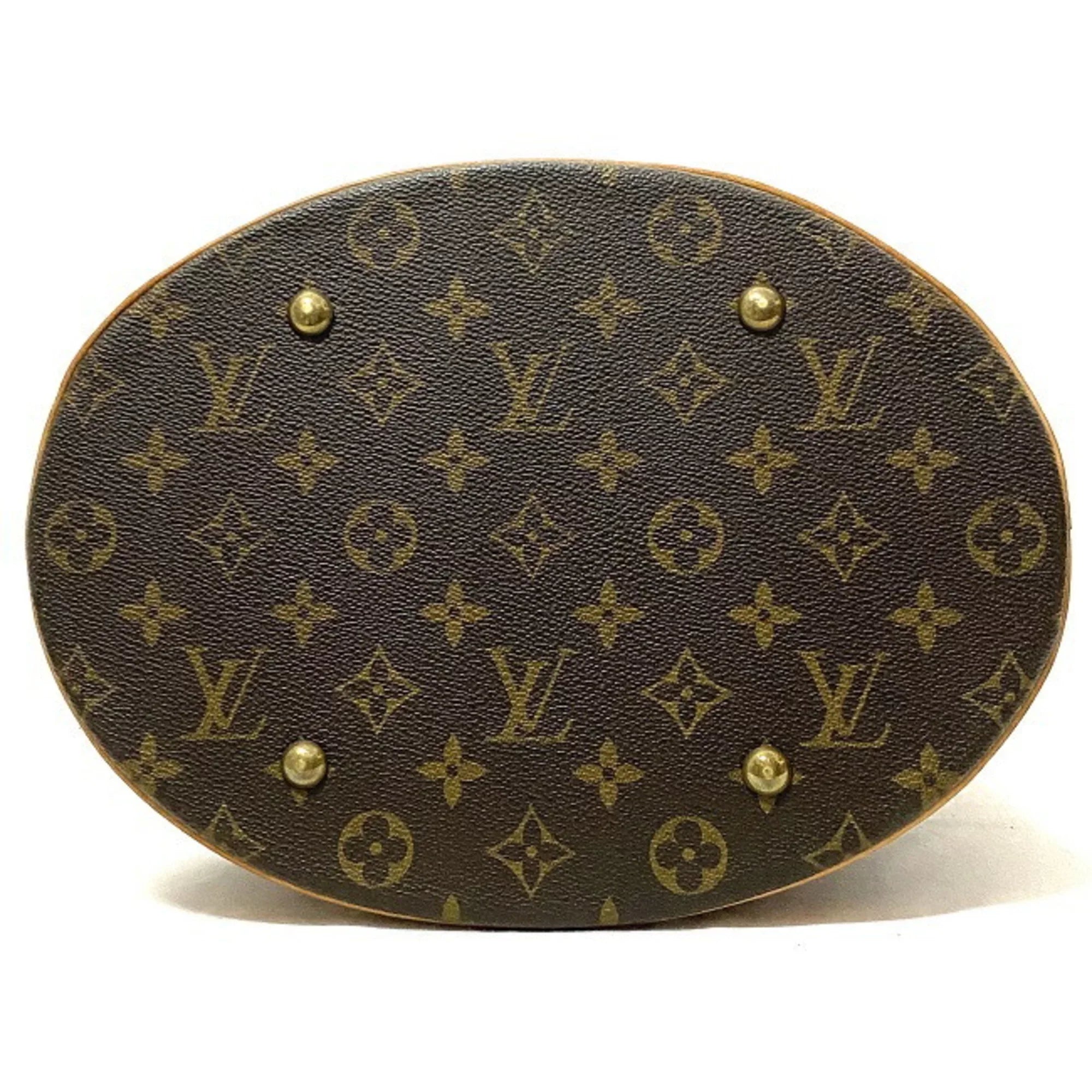 Pre-Owned Louis Vuitton Bucket GM Brown Beige Monogram M42236 Canvas Nume Leather FL0093 LOUIS VUITTON Bag Tote Handbag Women's (Good)