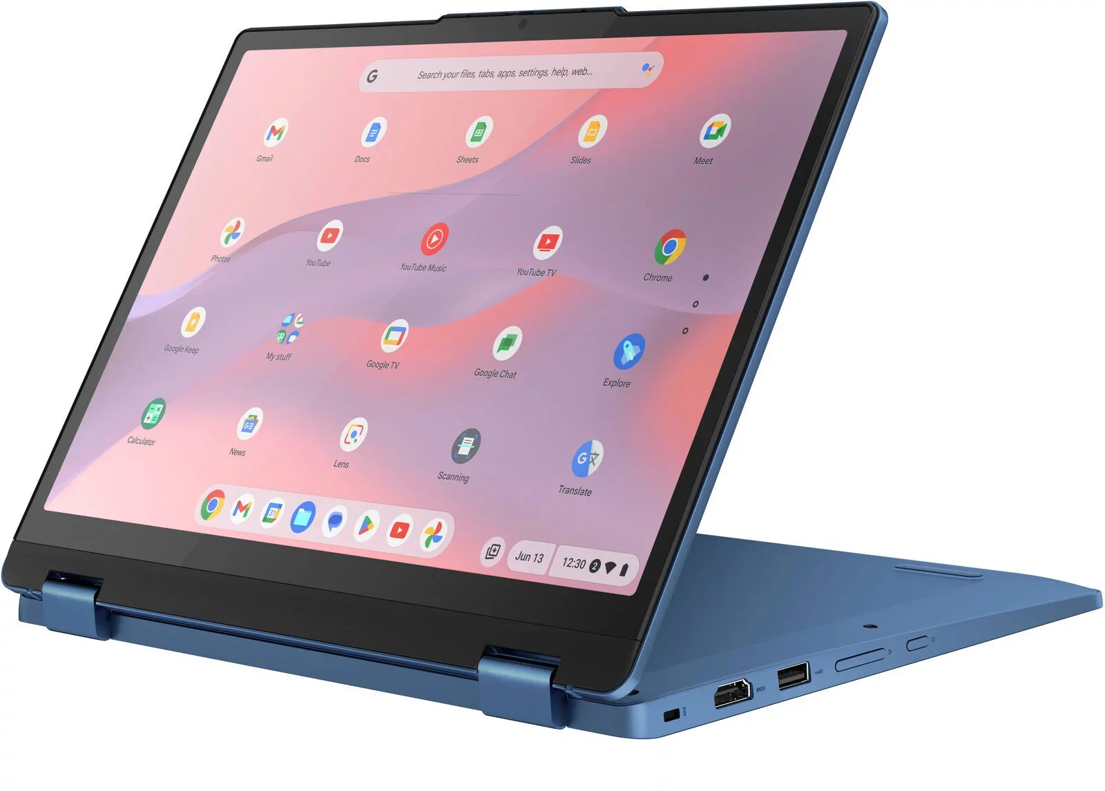 Lenovo - Flex 3i 12.2" WUXGA Touch-Screen Chromebook Laptop - N100 with 4GB Memory - 64GB eMMC - Abyss Blue Notebook PC