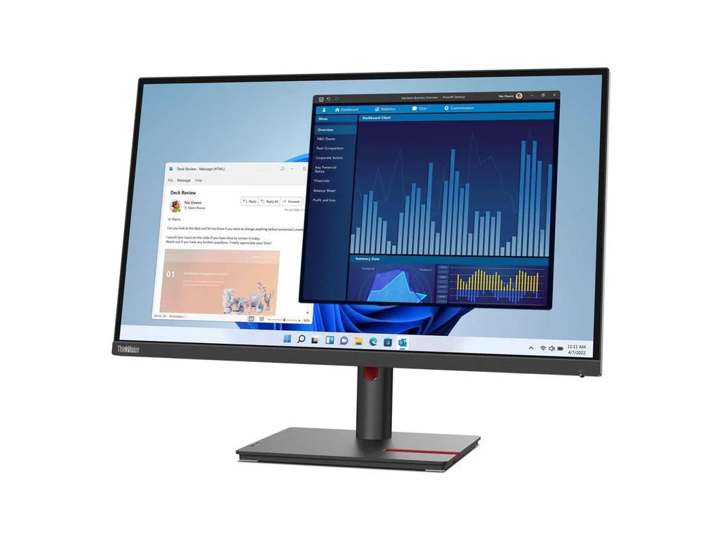 Lenovo ThinkVision T27p-30 27" 4K UHD LCD Monitor - 16:9 - Black - 27" Class - In-plane Switching (IPS) Technology - 3840 x 2160 - 1.07 Billion Colors - 350 Nit - 4 ms - 60 Hz Refresh Rate -