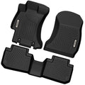 Ledkingdomus Floor Mats for 2019-2024 Subaru Forester 3D TPE Rubber Front & 2nd Seat 2 Row Liner Set Environment
