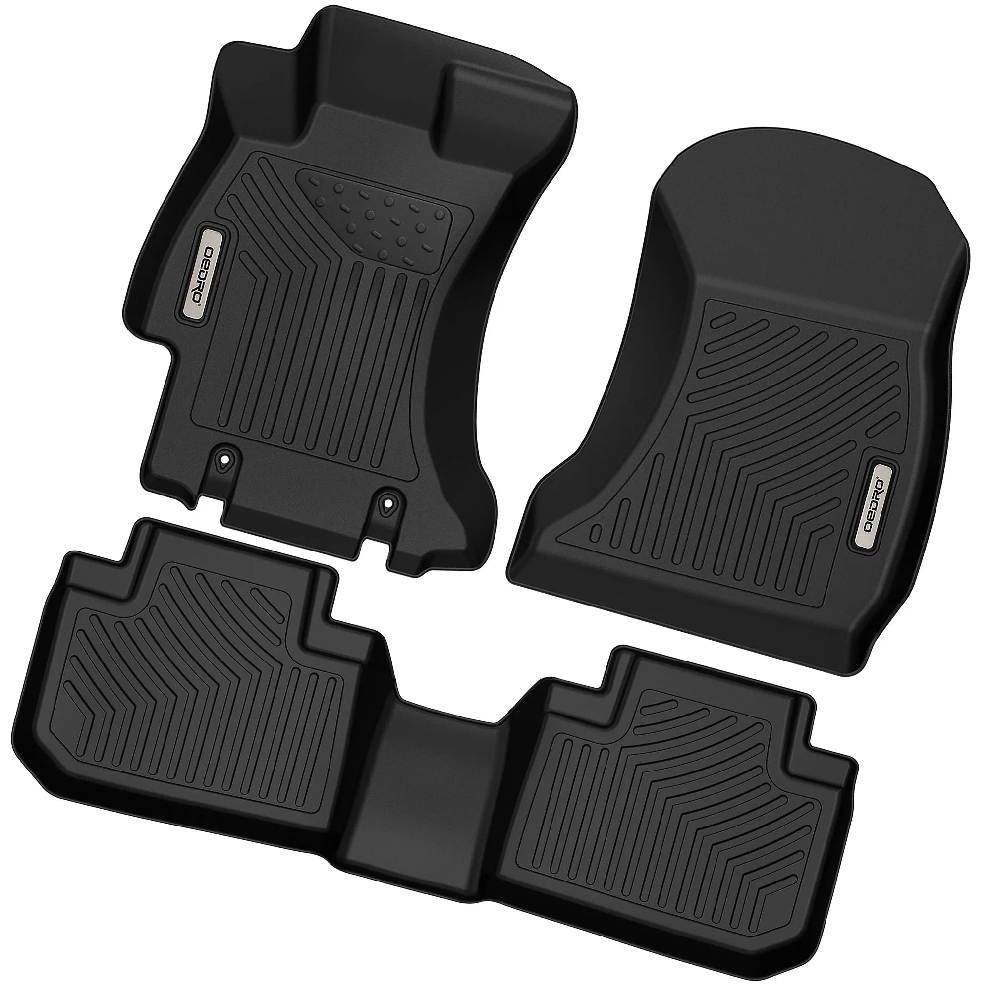 Ledkingdomus Floor Mats for 2019-2024 Subaru Forester 3D TPE Rubber Front & 2nd Seat 2 Row Liner Set Environment