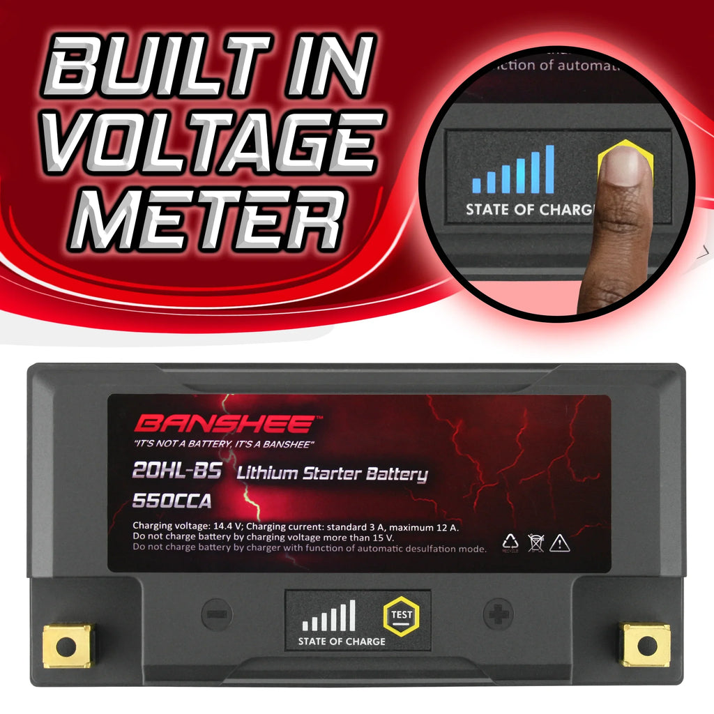 Banshee 20L-BS LiFePO4 Motorsports Battery Fitting with Sea-Doo GTX Limited iS 260 2016 to 2016