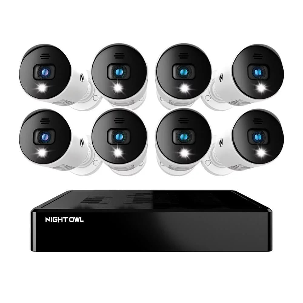 Night Owl BTD2818LSA BTD2 Series Bluetooth 8 Channel 1080p DVR & 8 x 1080p Light Cameras with Audio