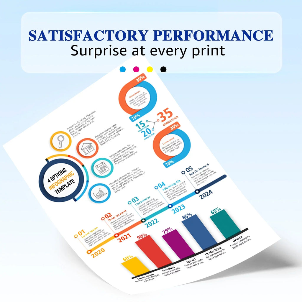 HaloFox Suitable For 4 Pack High Grade Toner Q6000A for HP LaserJet 124A 1600 2600 2600n 2605 2605dtn Printer