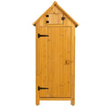 Adrinfly 30.3 "L X 21.3" W X 70.5 "H Outdoor Tool Storage Cabinet, Garden Lockable Storage Shed, Climate Storage Cabinet, Suitable for Outdoor Areas Such as Garden, Lawn and Backyard,Yellow